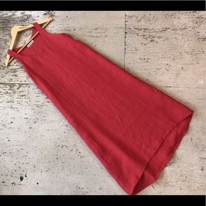 ISO Rachel Craven Red Linen Tank Dress S/M